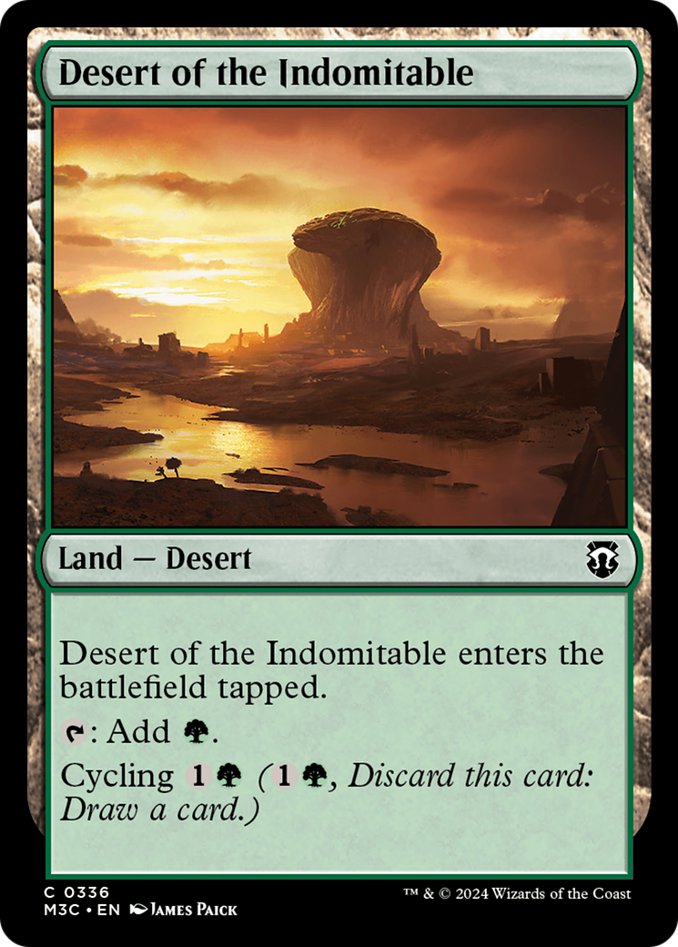 Desert of the Indomitable (Ripple Foil) [Modern Horizons 3 Commander] | Good Games Modbury