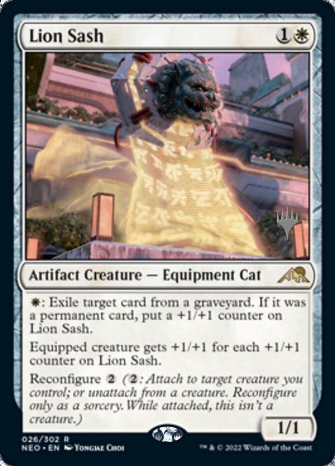 Lion Sash (Promo Pack) [Kamigawa: Neon Dynasty Promos] | Good Games Modbury