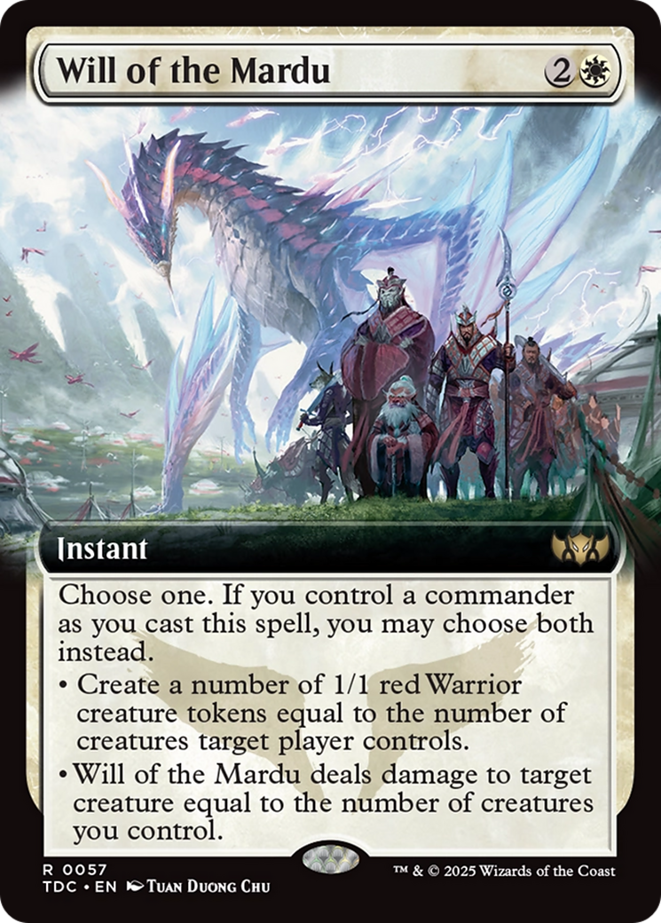 Will of the Mardu (Extended Art) [Tarkir: Dragonstorm Commander] | Good Games Modbury