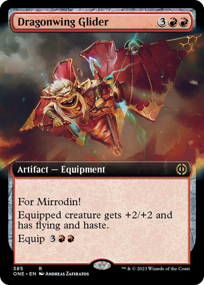 Dragonwing Glider 385/271 (Phyrexia: All Will Be One)  - Extended Art Foil | Good Games Modbury
