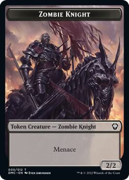 Zombie Knight Knight Double Sided Token 5 // 3 (Commander: Dominaria United)  | Good Games Modbury