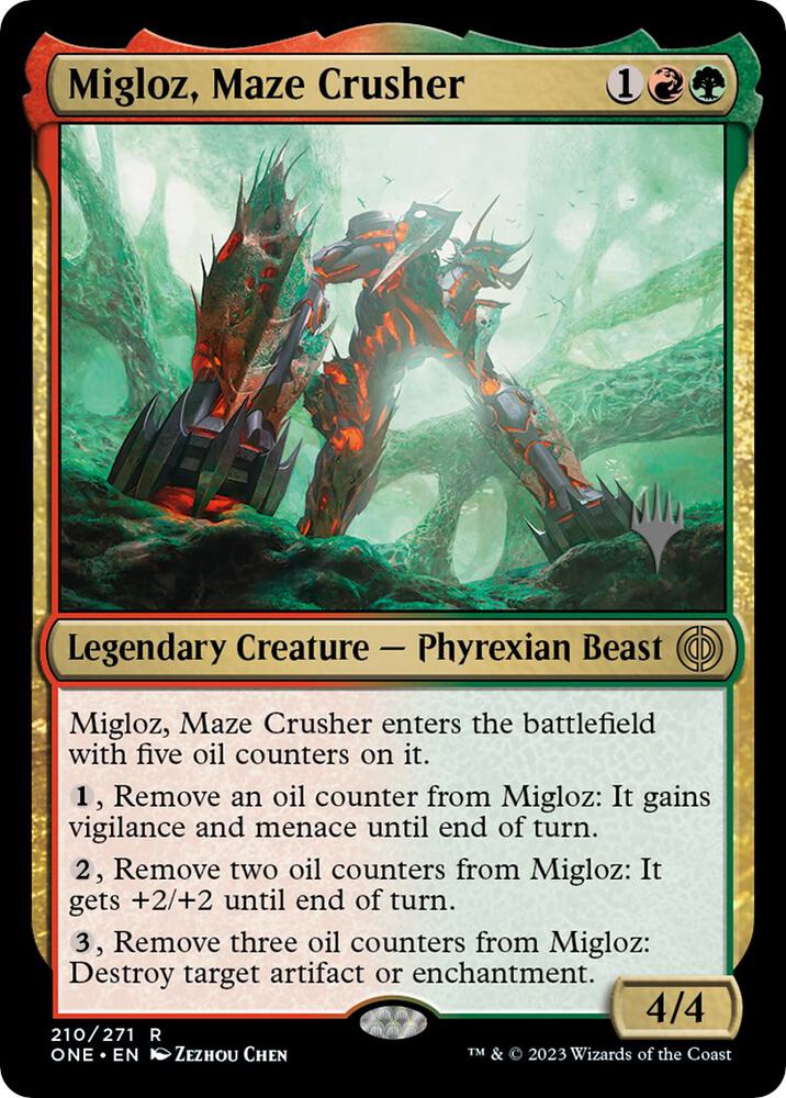Migloz Maze Crusher 210p/160 (Promo Pack: Phyrexia: All Will Be One)  | Good Games Modbury