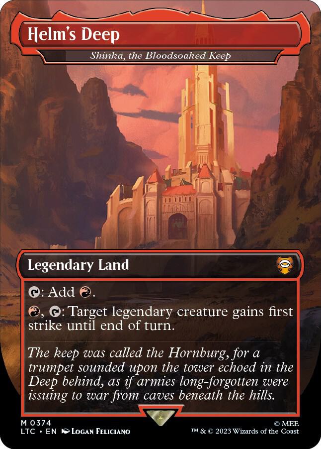 Helm's Deep - Shinka, the Bloodsoaked Keep 374 (Commander: The Lord of the Rings: Tales of Middle-earth)  - Borderless | Good Games Modbury