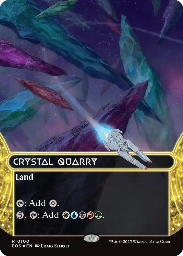 Crystal Quarry  100/45 (Edge of Eternities: Stellar Sights)  - Borderless Galaxy Foil | Good Games Modbury