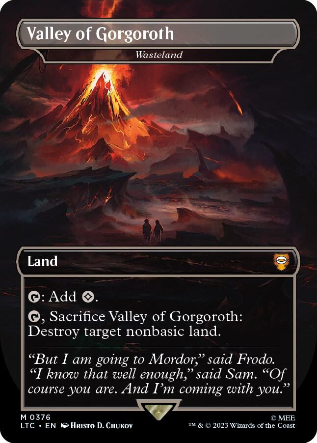 Valley of Gorgoroth Wasteland Borderless 376 (Commander: The Lord of the Rings: Tales of Middle-earth)  - Borderless Foil | Good Games Modbury