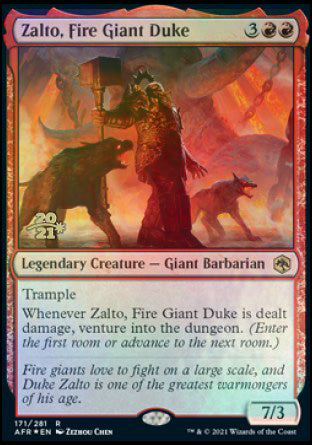 Zalto, Fire Giant Duke [Dungeons & Dragons: Adventures in the Forgotten Realms Prerelease Promos] | Good Games Modbury