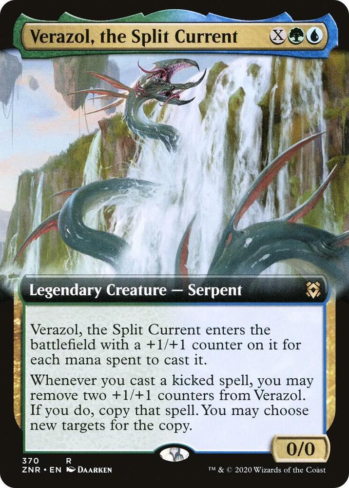 Verazol, the Split Current 370/280 (Zendikar Rising)  - Extended Art | Good Games Modbury