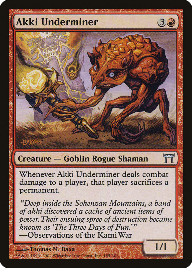 Akki Underminer 155/306 (Champions of Kamigawa)  - Foil | Good Games Modbury