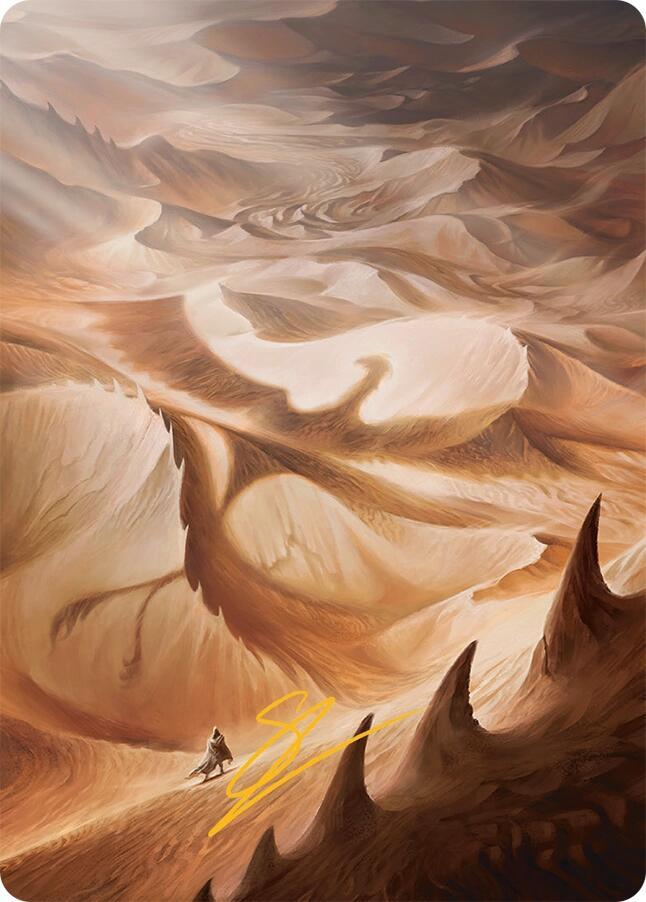 Plains Art Card 30 54 Gold Stamped Signature 30 (Art Series: Tarkir: Dragonstorm)  | Good Games Modbury