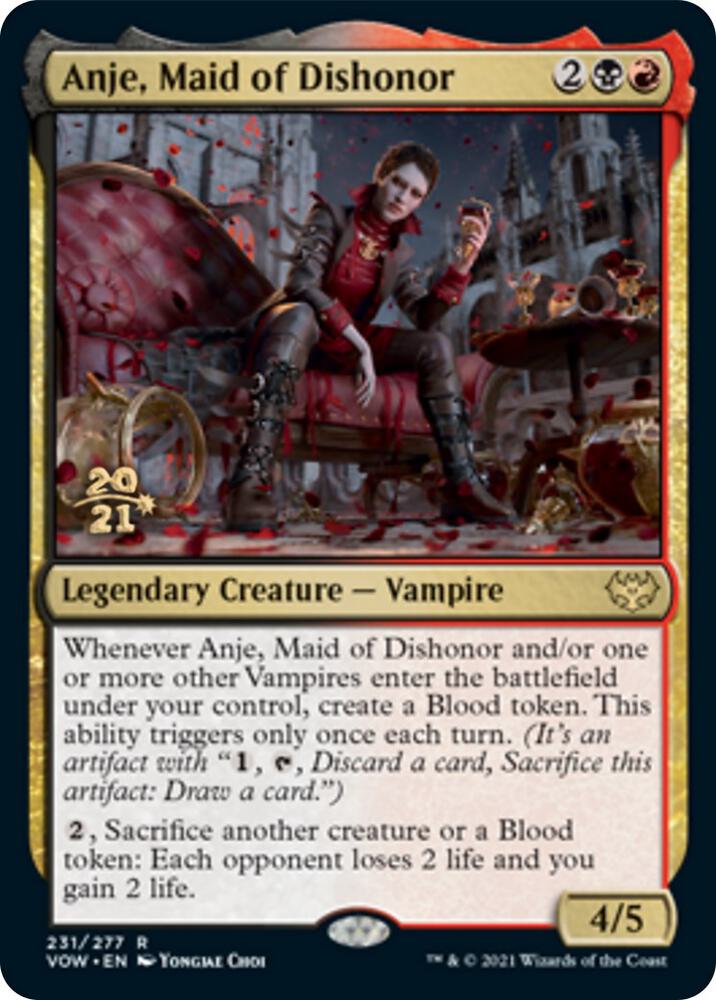 Anje, Maid of Dishonor 231s/137 (Prerelease Cards)  - PreRelease Foil | Good Games Modbury