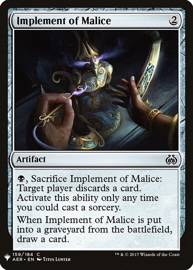 Implement of Malice [Mystery Booster] | Good Games Modbury