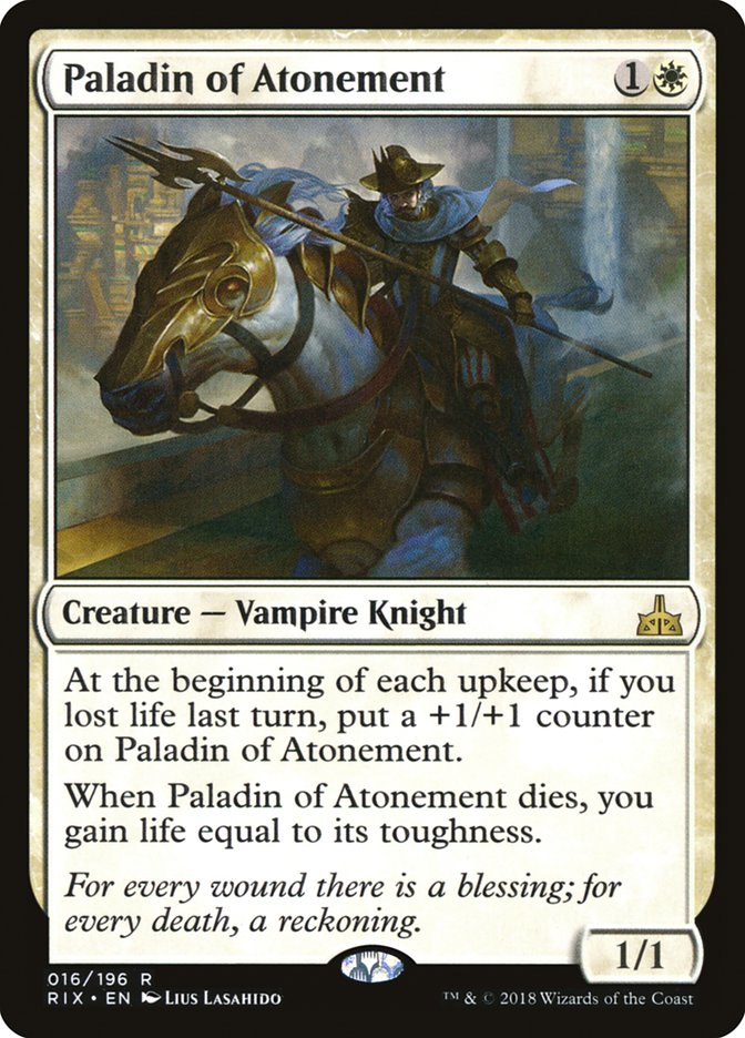 Paladin of Atonement 16/196 (Rivals of Ixalan)  | Good Games Modbury