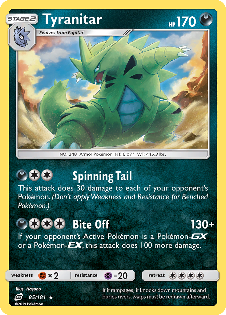 Tyranitar (85/181) [Sun & Moon: Team Up] | Good Games Modbury
