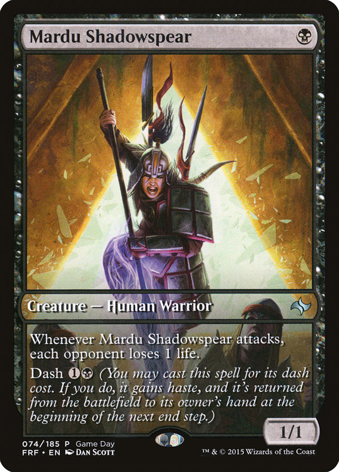 Mardu Shadowspear (Game Day) [Fate Reforged Promos] | Good Games Modbury