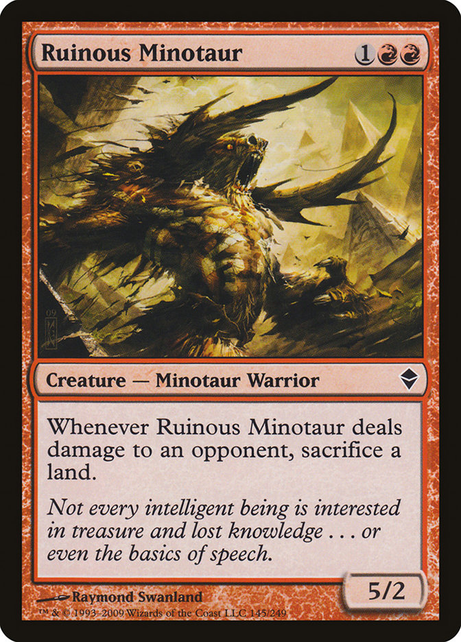 Ruinous Minotaur 145/249 (Zendikar)  | Good Games Modbury