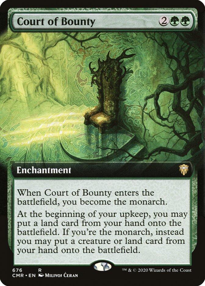 Court of Bounty 676/361 (Commander Legends)  - Extended Art | Good Games Modbury