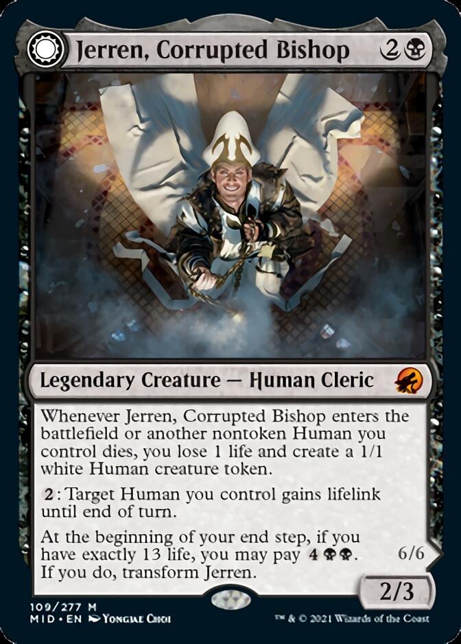Jerren, Corrupted Bishop // Ormendahl, the Corrupted [Innistrad: Midnight Hunt] | Good Games Modbury