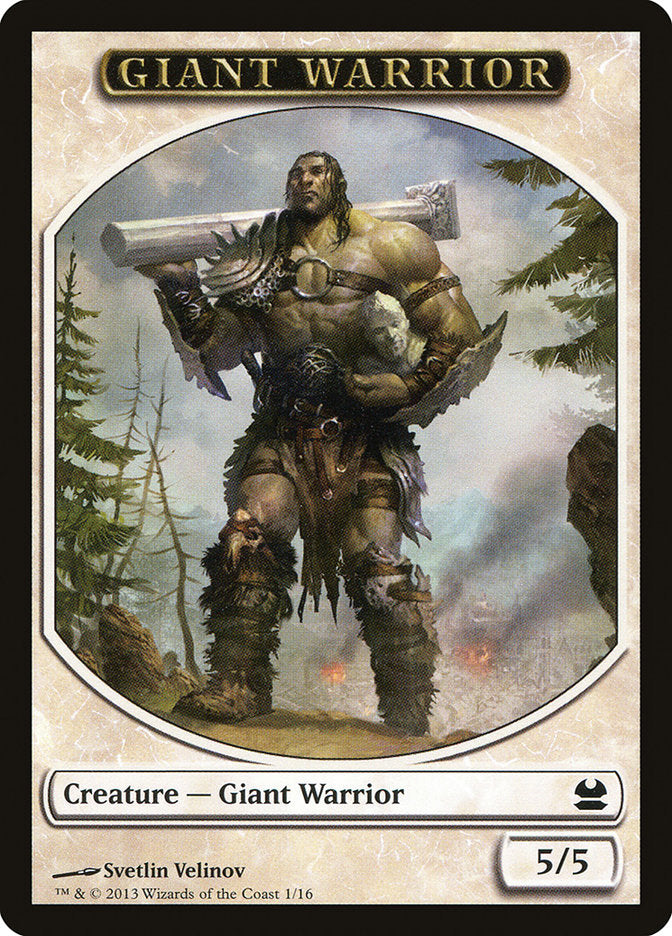 Giant Warrior Token [Modern Masters Tokens] | Good Games Modbury