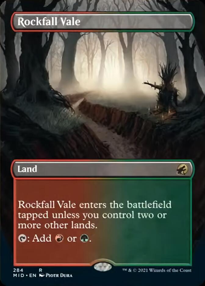 Rockfall Vale (Borderless Alternate Art) [Innistrad: Midnight Hunt] | Good Games Modbury