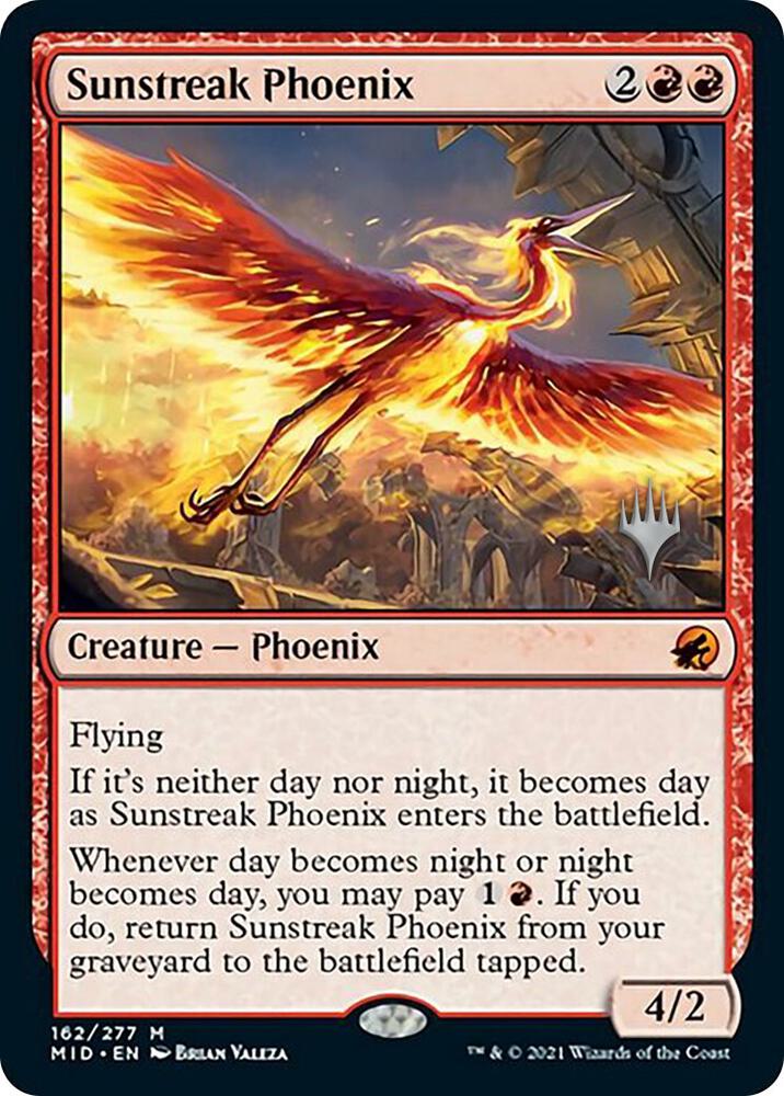 Sunstreak Phoenix 162 (Promo Pack: Innistrad: Midnight Hunt)  | Good Games Modbury