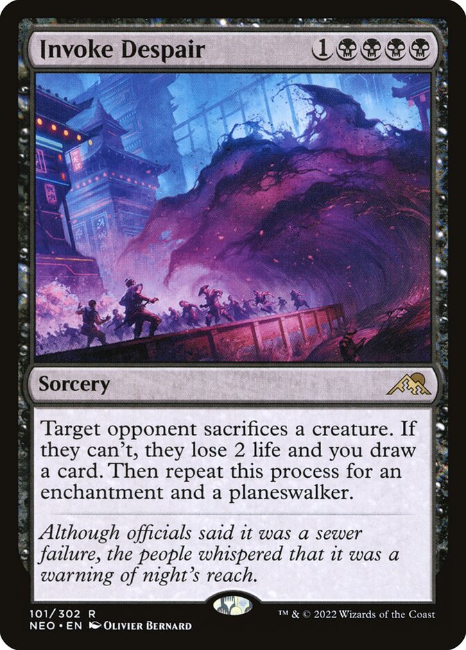 Invoke Despair 101/302 (Kamigawa: Neon Dynasty)  - Foil | Good Games Modbury