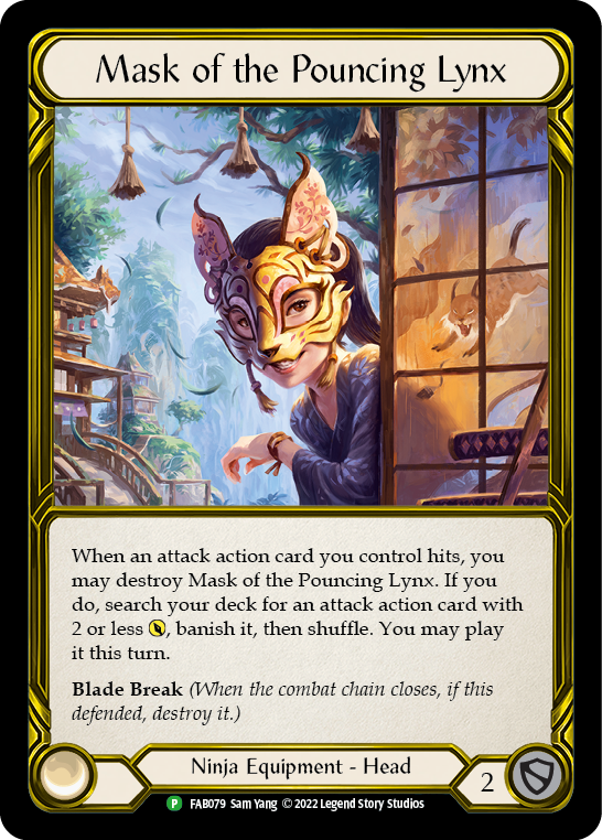 Mask of the Pouncing Lynx (Golden) [FAB079] (Promo)  Cold Foil | Good Games Modbury