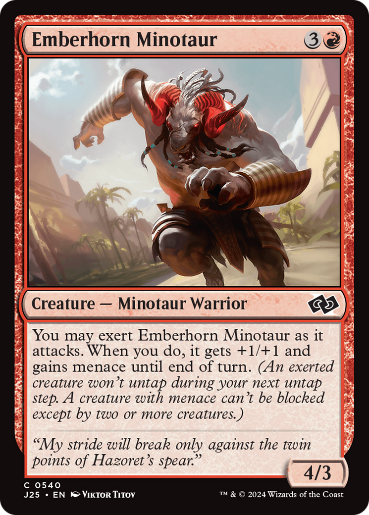 Emberhorn Minotaur [Foundations Jumpstart] | Good Games Modbury