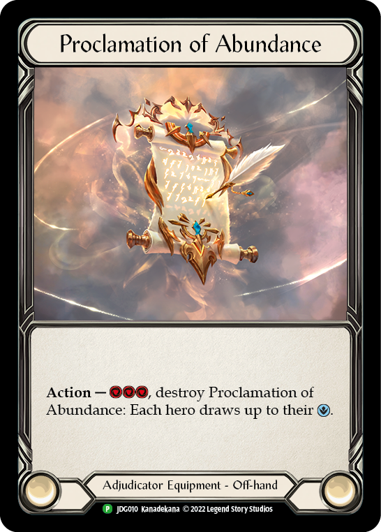 Proclamation of Abundance [JDG010] (Promo)  Rainbow Foil | Good Games Modbury