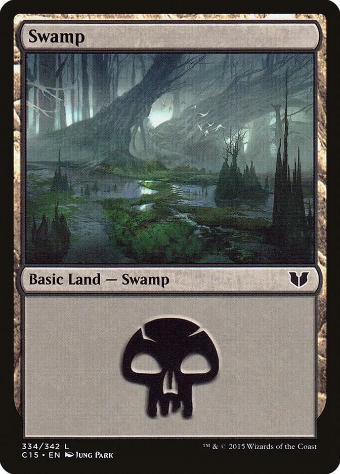 Swamp 334/342 (Commander 2015)  | Good Games Modbury
