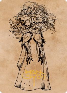 Myrkul Lord of Bones Art Card 73 81 Gold Stamped Signature 73 (Art Series: Commander Legends: Battle for Baldur's Gate)  | Good Games Modbury