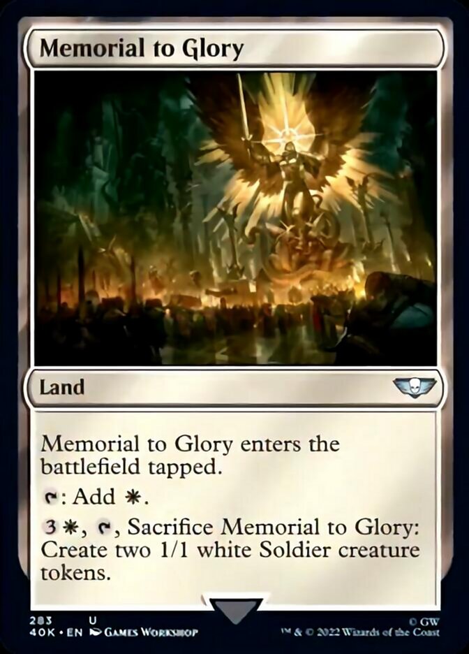 Memorial to Glory (Surge Foil) [Universes Beyond: Warhammer 40,000] | Good Games Modbury