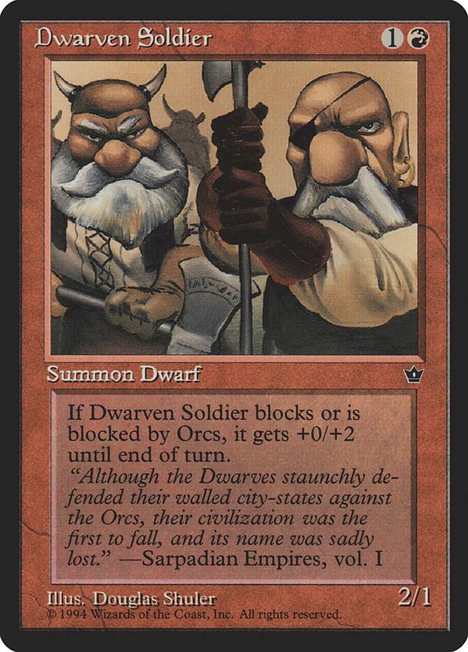 Dwarven Soldier 53c/187 (Fallen Empires)  | Good Games Modbury