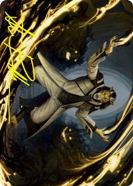 Leonin Lightscribe Art Card Gold Stamped Signature 3 (Art Series: Strixhaven)  | Good Games Modbury