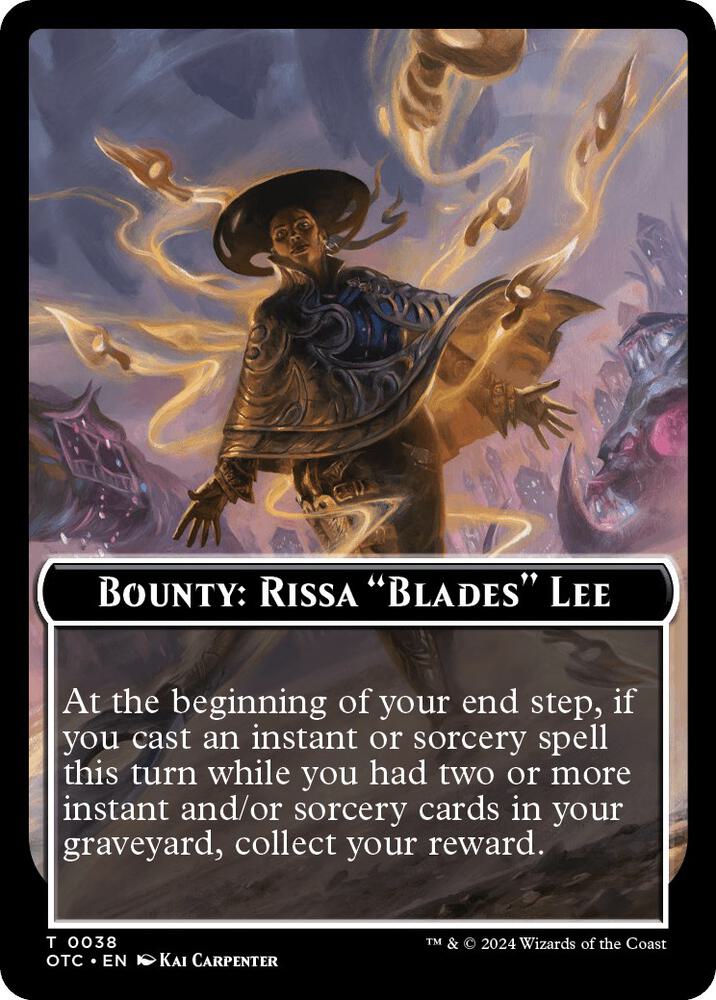 Bounty Rissa Blades Lee Bounty Rules Double Sided Token 38 (Commander: Outlaws of Thunder Junction)  | Good Games Modbury
