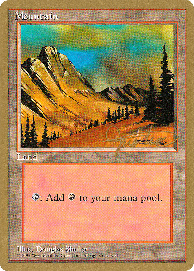 Mountain (mj375) (Mark Justice) [Pro Tour Collector Set] | Good Games Modbury