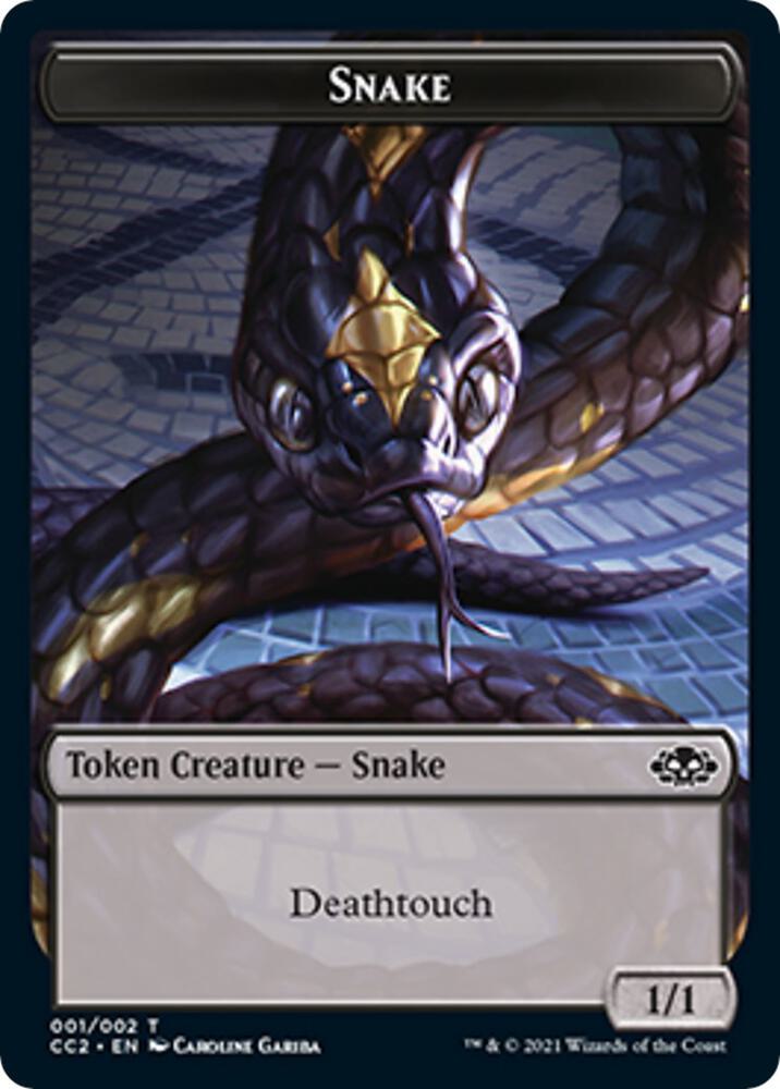 Snake Zombie Double Sided Token  (Commander Collection: Black)  | Good Games Modbury