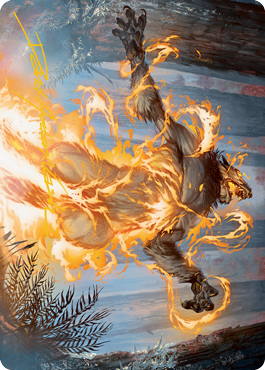 Burn the Accursed Art Card (Gold-Stamped Signature) [Innistrad: Midnight Hunt Art Series] | Good Games Modbury