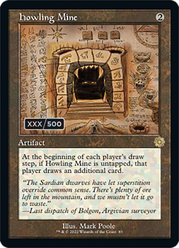 Howling Mine Schematic Serial Numbered 83z/63 (The Brothers' War: Retro Frame Artifacts)  - Foil | Good Games Modbury
