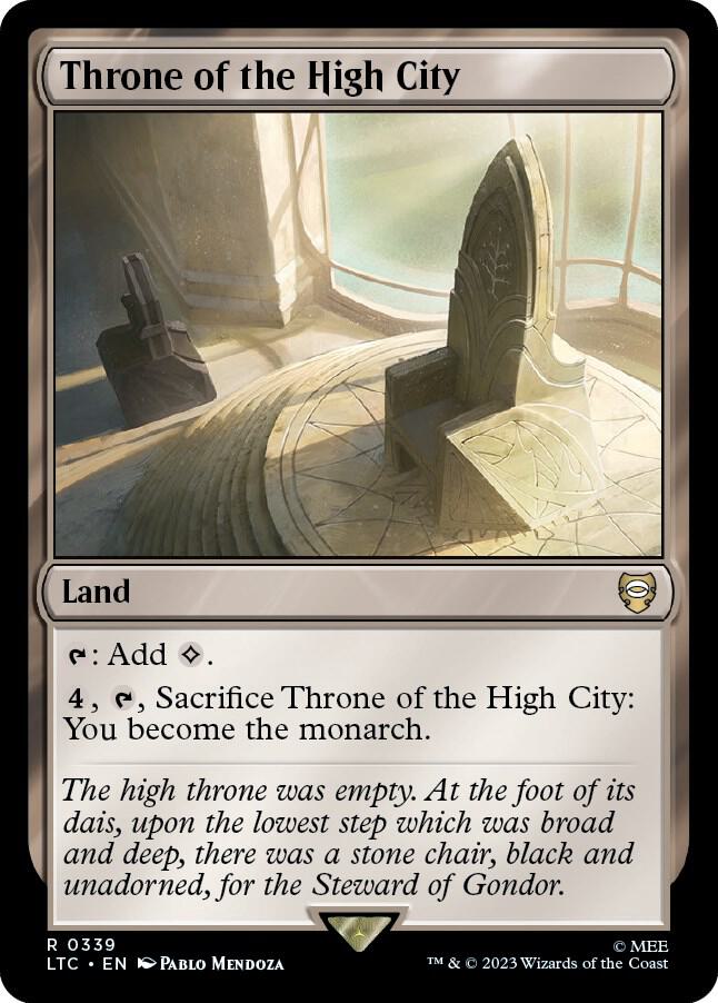 Throne of the High City 339 (Commander: The Lord of the Rings: Tales of Middle-earth)  | Good Games Modbury