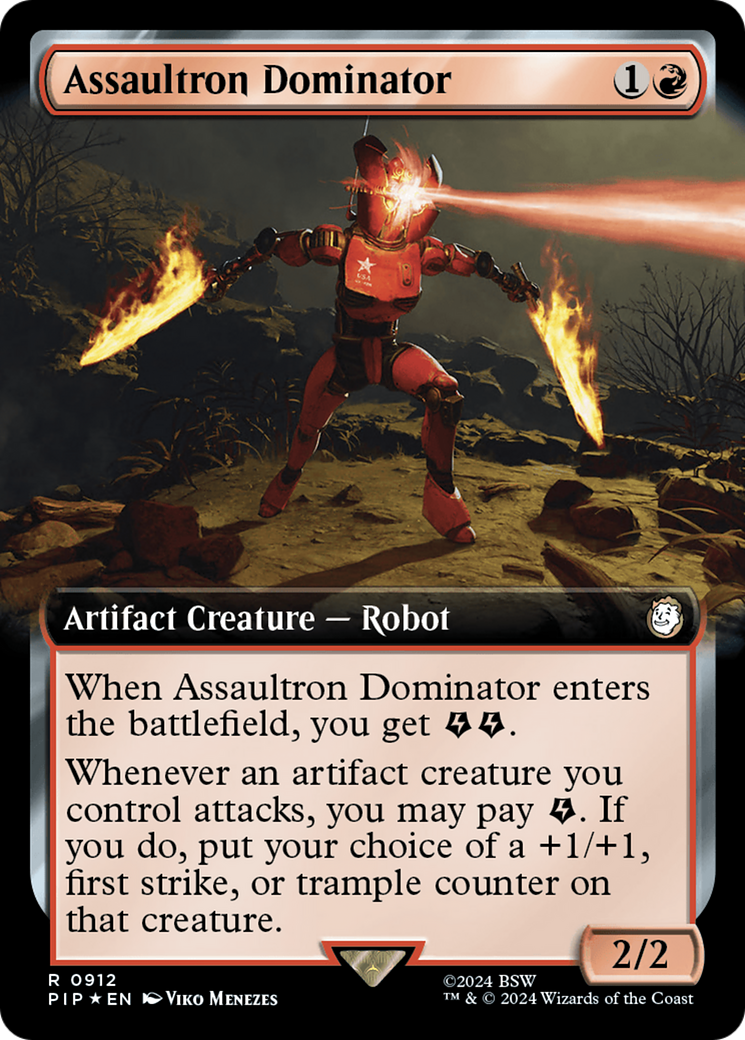 Assaultron Dominator (Extended Art) (Surge Foil) [Fallout] | Good Games Modbury