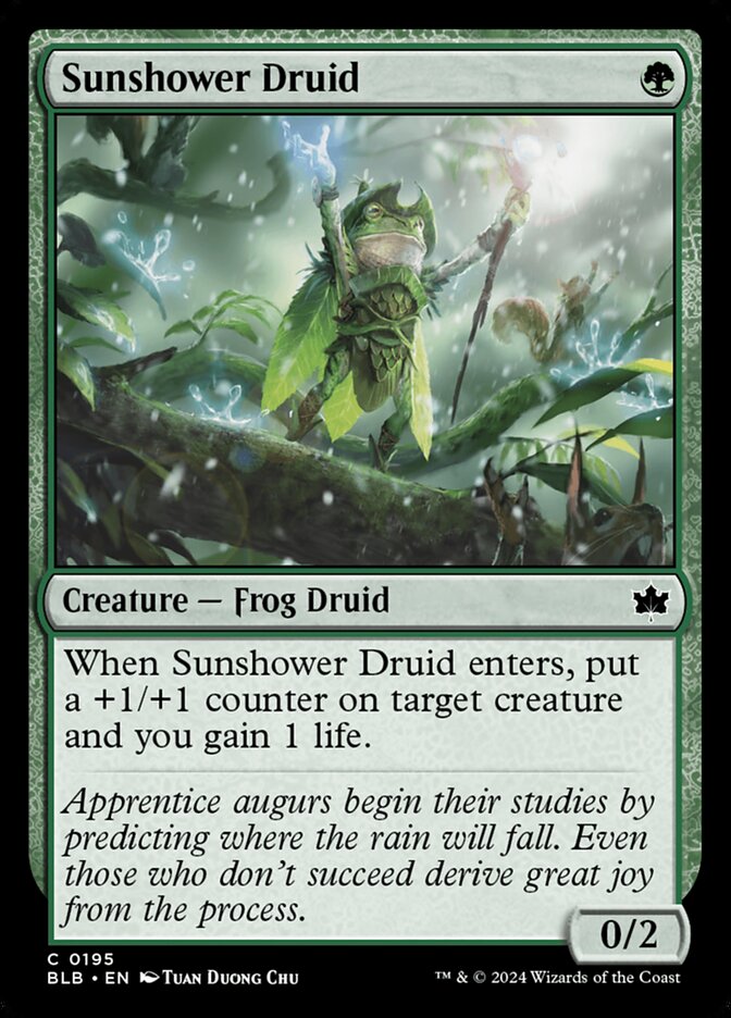 Sunshower Druid 195 (Bloomburrow)  - Foil | Good Games Modbury