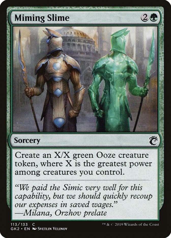 Miming Slime [Ravnica Allegiance Guild Kit] | Good Games Modbury