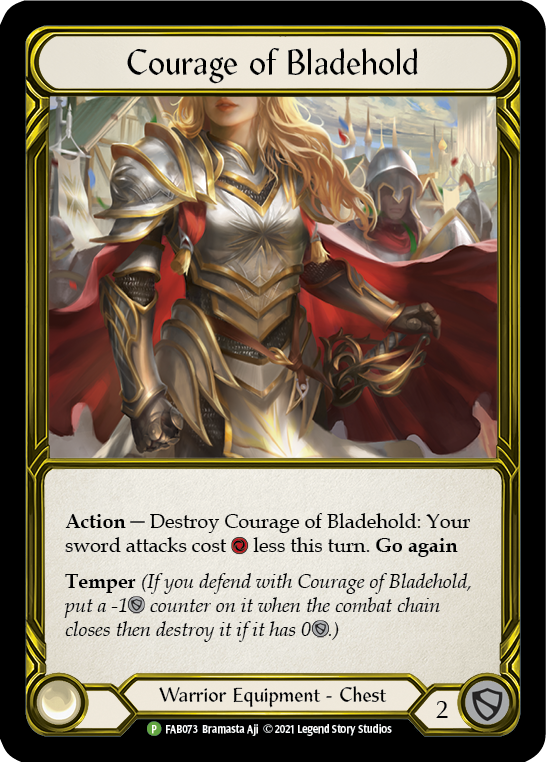 Courage of Bladehold [FAB073] (Promo)  Cold Foil | Good Games Modbury