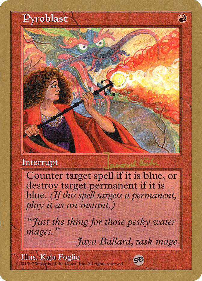 Pyroblast (Janosch Kuhn) (SB) [World Championship Decks 1997] | Good Games Modbury