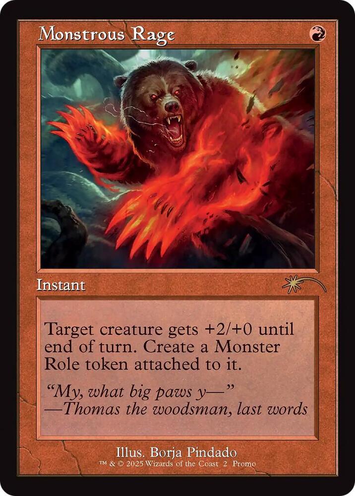 Monstrous Rage 9/1 (WPN & Gateway Promos)  - Retro Foil | Good Games Modbury