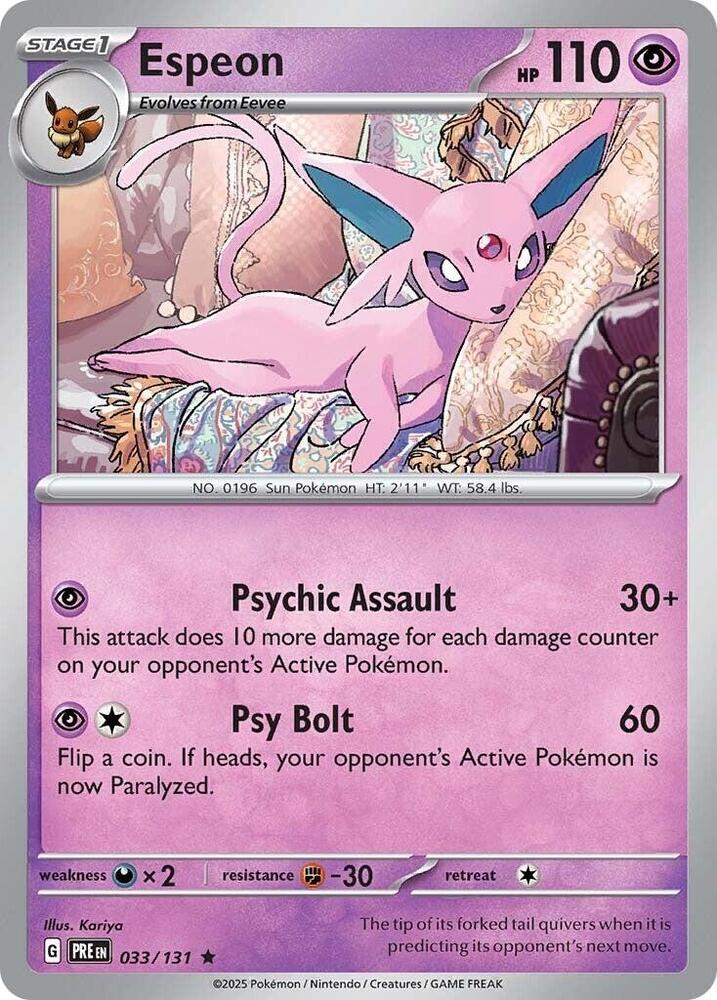 Espeon (033/131) [Scarlet & Violet: Prismatic Evolutions] | Good Games Modbury