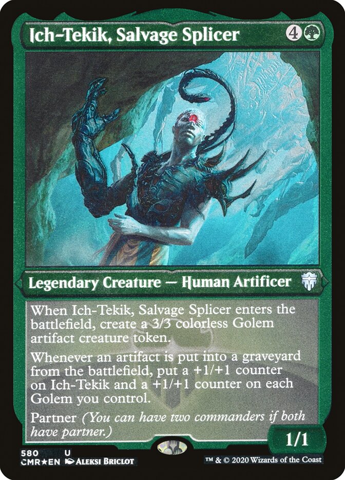 Ich-Tekik, Salvage Splicer (Etched) [Commander Legends] | Good Games Modbury