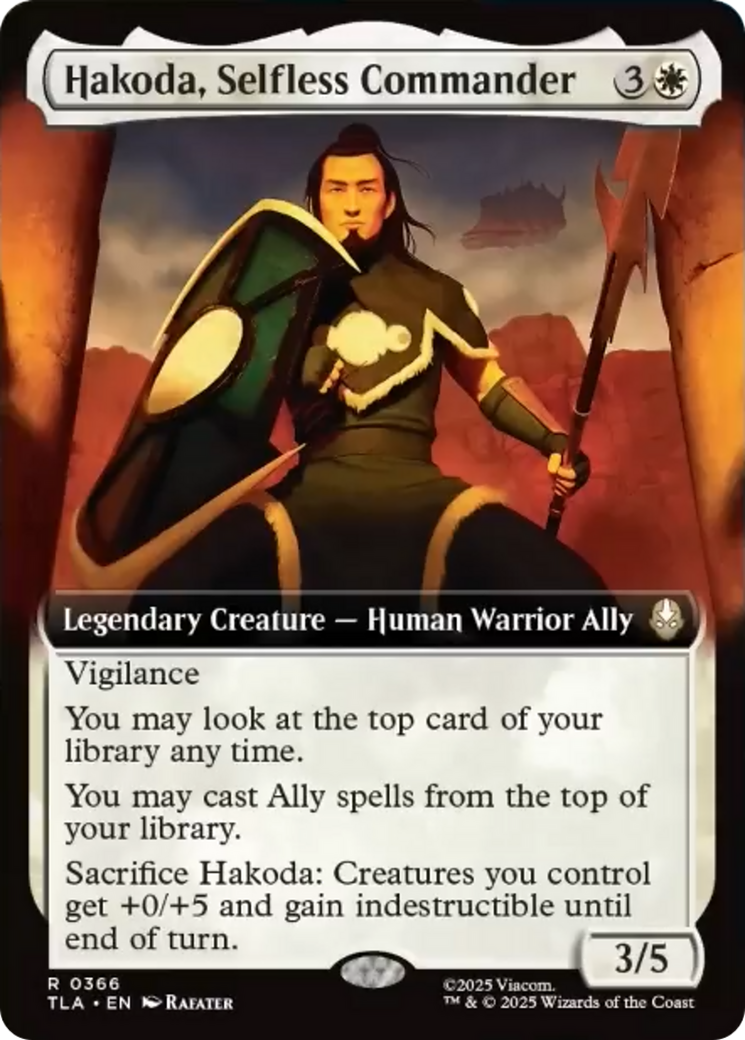 Hakoda, Selfless Commander (Extended Art) [Avatar: The Last Airbender] | Good Games Modbury