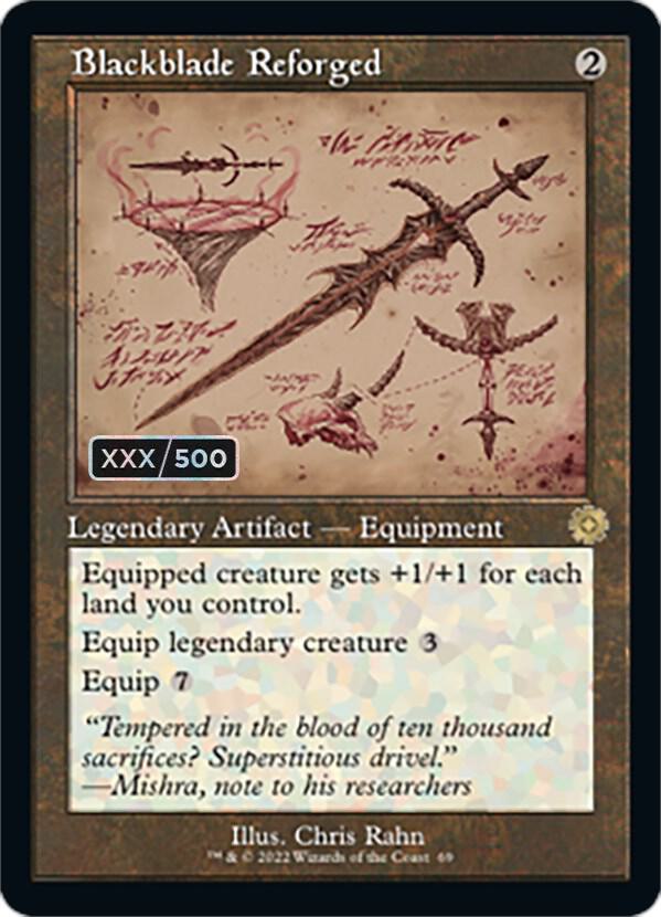 Blackblade Reforged Schematic Serial Numbered 69z/63 (The Brothers' War: Retro Frame Artifacts)  - Foil | Good Games Modbury