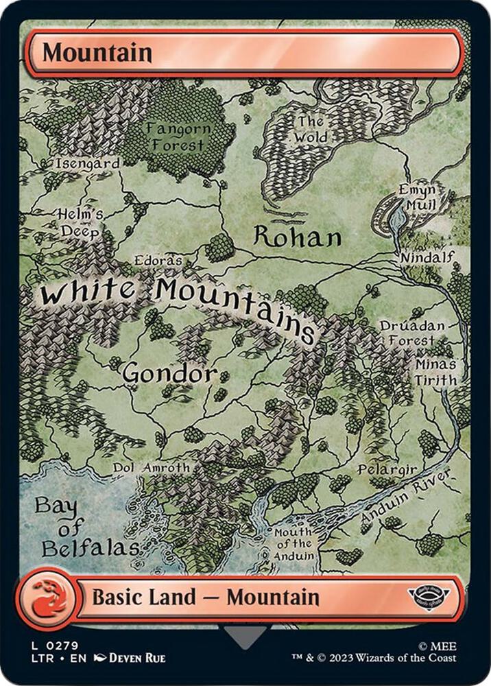Mountain 279 (Universes Beyond: The Lord of the Rings: Tales of Middle-earth)  - Full Art Foil | Good Games Modbury